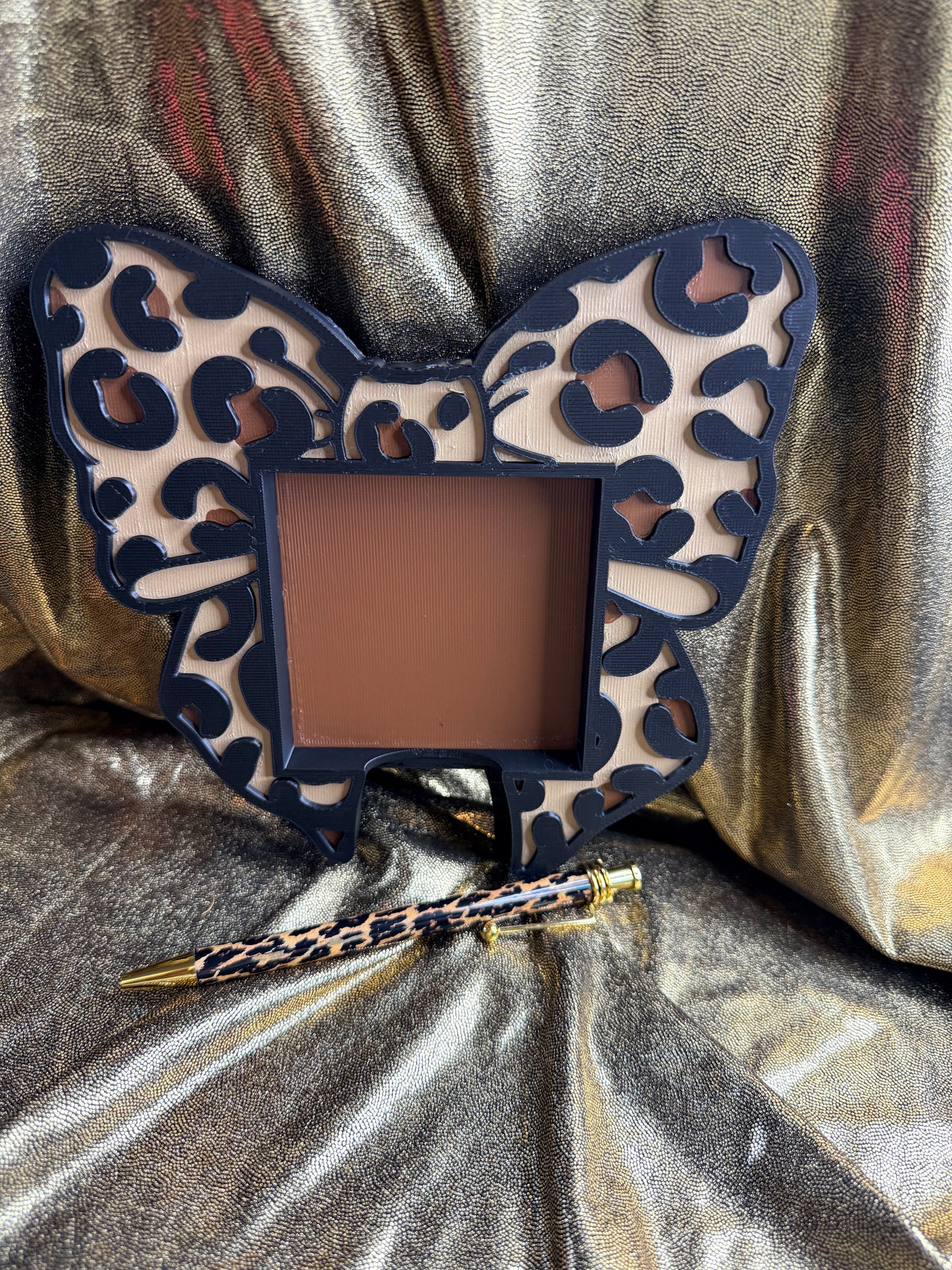 Leopard Butterfly Notepad Holder