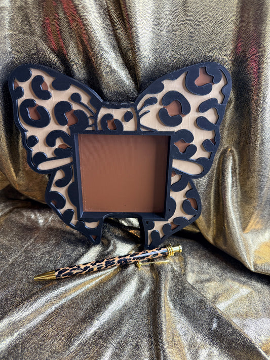Leopard Butterfly Notepad Holder