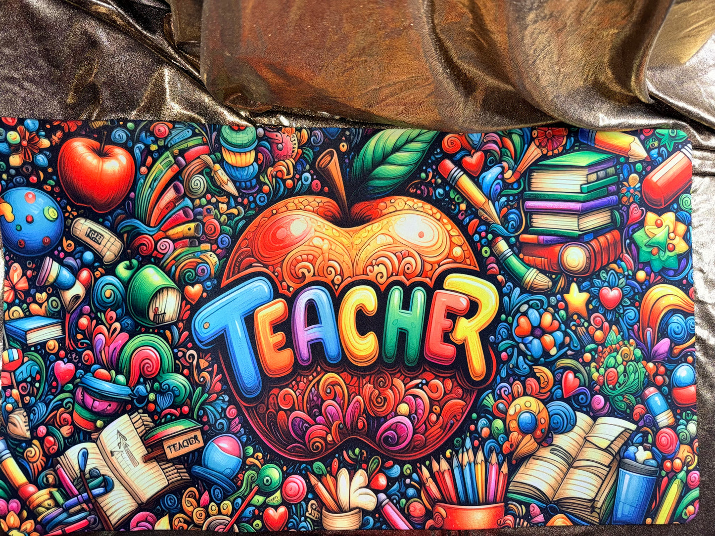 Teacher Apple Desk Pad
